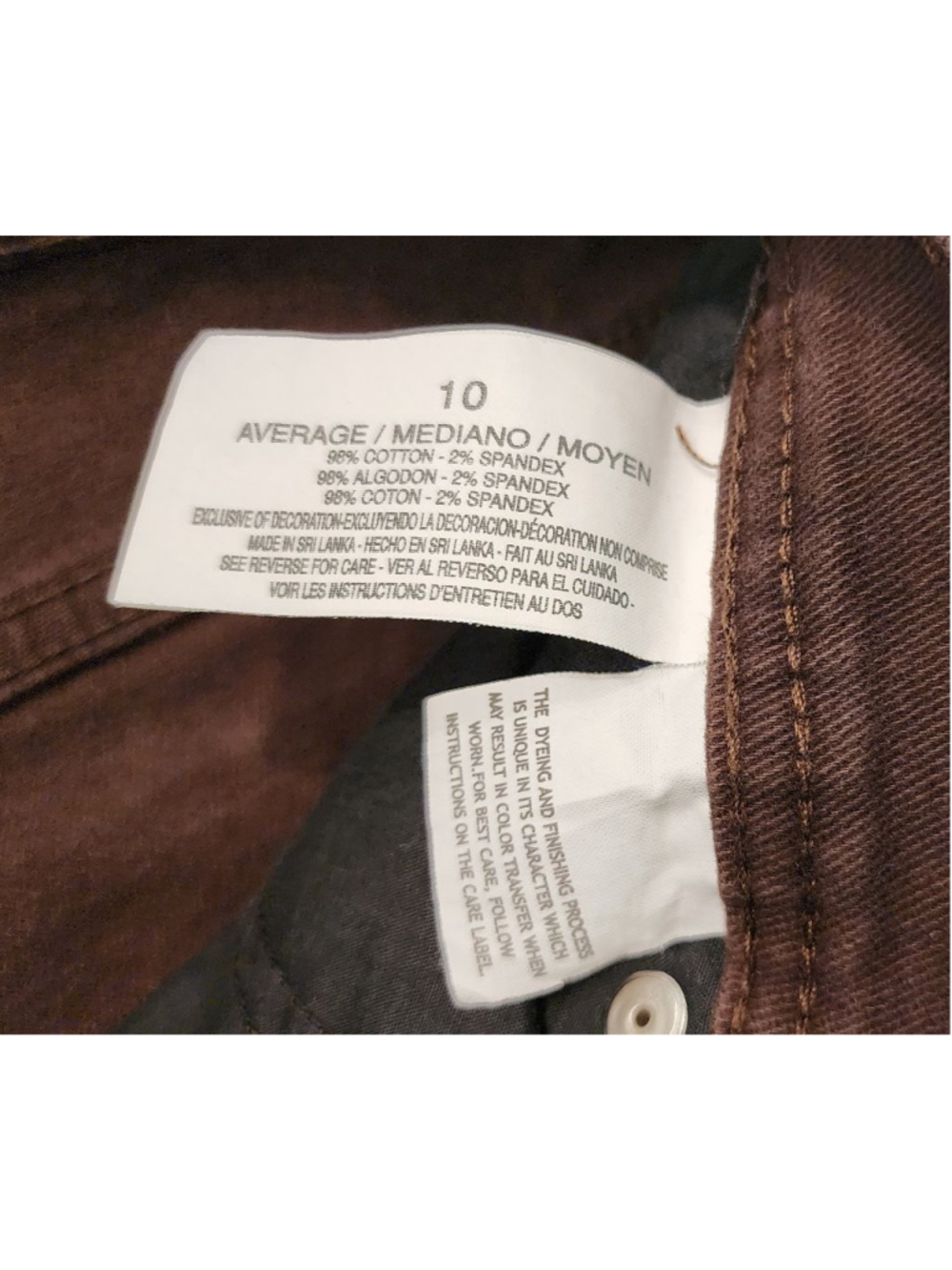 Gloria Vanderbilt Amanda Brown Stretch Jeans Pants Size 10 Womens Straight Leg - Picture 12 of 12